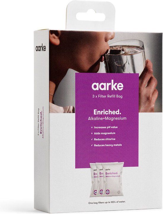 AARKE Enriched Filter Waterfilterpatroon 3 stuk(s) Roze