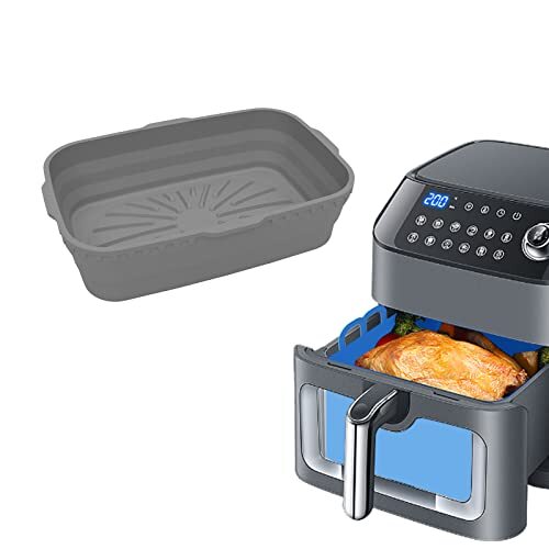 Khaven New Foldable Storage Air Fryer Silicone Tray, Air Fryer Silicone