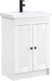 vidaXL Badkamermeubel Set Wit 56 x 37,5 x 81 cm Bewerkt hout