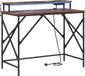 vidaXL Bureau Rook Eiken 100 x 50 x 86,5 cm Bewerkt hout