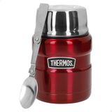 Thermos Stainless Steel With Folding Spoon-470ml Lunchbox Rood