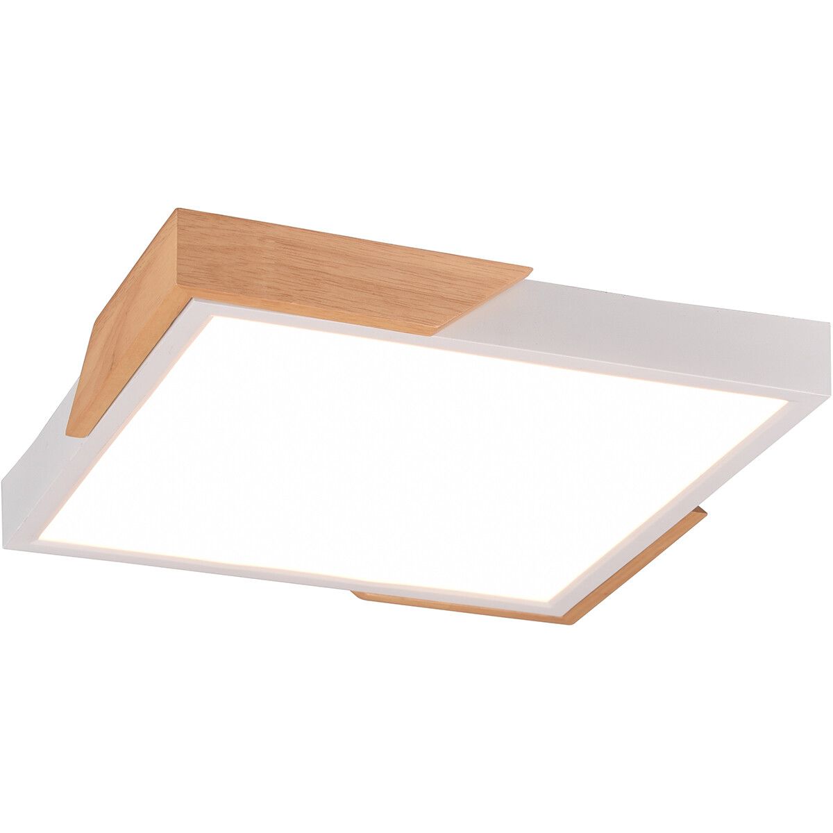 BES LED Trion Mirza Plafondlamp - 20W - Warm Wit - Dimbaar - Vierkant - Wit