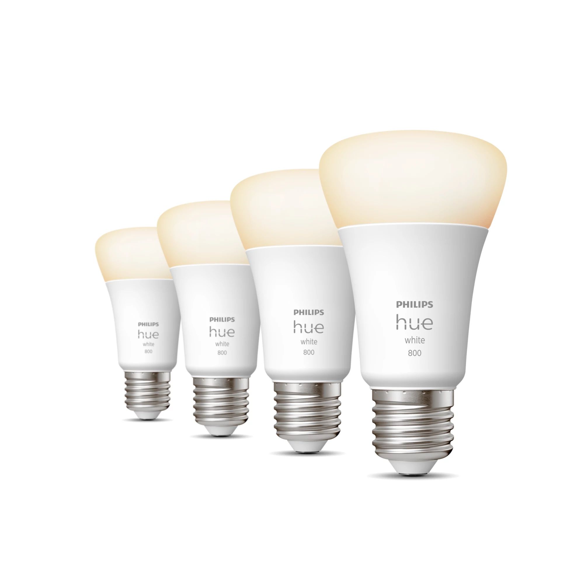 Philips Hue White A60 Smart Bulb - E27 - 800lm (4-pack)