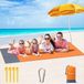 Unyqoos couverture de plage, sans sable, couverture de pique-nique, imperméable, couverture de camping, tapis de plage extra large et léger, tapis de pique-nique portable, tapis résistant au sable pour les voyages, le camping, la randonnée, pliable avec sac, 200 x 140 cm