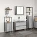 Maison Exclusive - Ensemble de meubles de salle de bain 3 pièces Gris Sonoma 90 x 34,5 x 60 cm