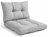 Beautissu XLuna Coussin d'assise Set 40x40 cm & 50x40 cm Gris clair