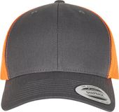 Flexfit Retro Trucker 2-Tone charcoal/neon orange one size Pet - Grijs/Oranje