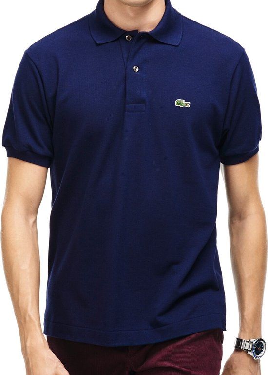 Lacoste Classic Piqué Sportpolo casual - Maat S - Mannen - blauw