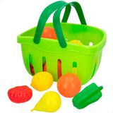 ColorBaby Cb Toys Mand Met Fruit En Groenten 30x21x16 Cm 22 Stukken Groen Kinderen