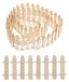 Merkloos Houten mini-omheining - 100 x 5 cm - 2 stuks - Voor poppenhuis en feeëntuin