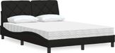 Maison Exclusive - Lit avec matelas, noir, 140x190 cm, revêtement en tissu