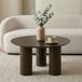 Table basse Ester - Table d'appoint Table basse - Décoration de salon - Pieds cylindriques - 70 cm rond - Marron foncé