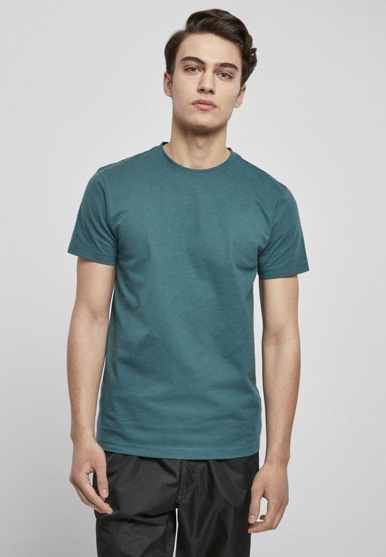 Urban Classics Basic Tee Heren T-shirt - blauw/groen - XXL