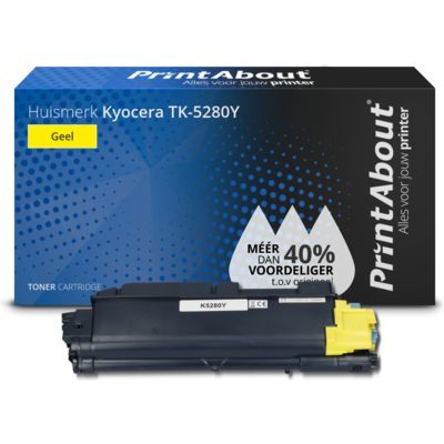 PrintAbout Huismerk TK-5280Y Toner Geel | 12.000 pagina's | Compatibel met Kyocera ECOSYS M6235cidn, M6235cidnt, M6635cidn, P6235cdn