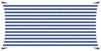 vidaXL Zonneschaduw Blauw en Wit 2 x 4 m 100% Polyester Oxford