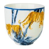 GENEVIEVE LETHU 537678 Mok 12,5 cl porselein – collectie BALADE IN LA JUNGLE – Ø 6,5 cm H 6 cm – kleur: blauw