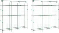 vidaXL Plantenklimrekken - 2 st - U-frame - staal