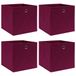 VidaXL Opbergboxen 4 stuks 32x32x32 cm Niet-geweven stof Donkeroranje
