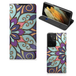B2Ctelecom Samsung Galaxy S21 Ultra Smart Cover Purple Flower
