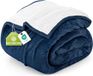 Utopia Bedding Sherpa-deken, tweepersoons (marineblauw, 152 x 203 cm) - zachte pluche fleece omkeerbare deken voor bed, bank, camping, reizen