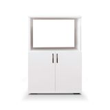 Catter House Atenas 84 multifunctionele kast van MDF en melamine, 60 x 35 x 84,5 cm, met 2 deuren, 1 plank binnen en wit, technisch hout, normaal