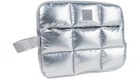 Fresh 'n Rebel Coze Pad - Puffy iPad Hoes & Laptophoes 10-11 inch - Tablet Sleeve met Extra Ritsvak - Stoot- en Krasbescherming - Liquid Silver