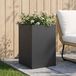 Maison Exclusive - Pot de plante de jardin, noir, 50 x 50 x 75 cm, en acier galvanisé