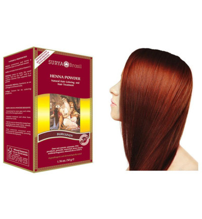 Surya Brasil Henna haarverf poeder Burgundy 50G