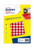 Avery 2940 tabletten 15 mm rood