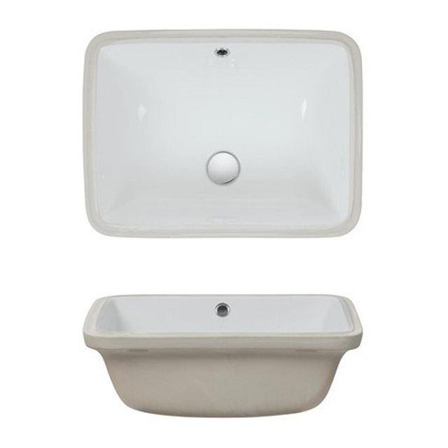 Crosswater Torino wastafel 51cm inbouw wit UM0051SCW