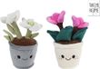 Take Me Home pluche plant knuffel kerstroos 24cm wit multicolor