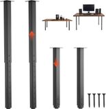 VEVOR Tafelpoten, Set van 4, In Hoogte Verstelbaar, Max. 544 Kg, Telescopische Poten van Koolstofstaal
