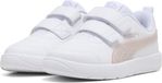 PUMA Courtflex V3 Glitz V PS Unisex Kinderen Sneakers PUMA White-Misty Pink
