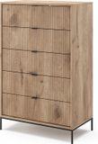 Vicco Eliza Ladekast – 76 x 120 cm met 5 laden Viking Eik
