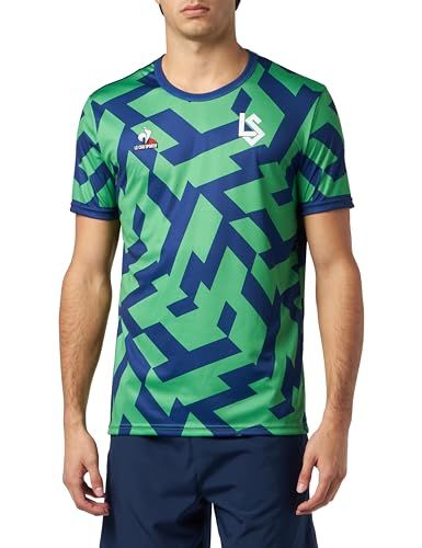 Le Coq Sportif Lausanne Pré Match SS 23 M - Heren - Groen/Blauw - L