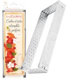 ScrapCooking - Rechthoekig taartframe, uittrekbaar en geperforeerd in roestvrij staal