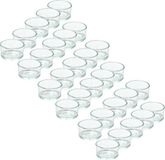 Trend Candles Bougeoir - 30x - Verre - Transparent - 4x3 cm - Bougie chauffe-plat