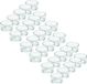 Trend Candles Bougeoir - 30x - Verre - Transparent - 4x3 cm - Bougie chauffe-plat