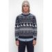 JACK & JONES regular fit gebreide kersttrui met print - donkerblauw