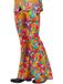 Smiffys Medium Regenboog Vrede Uitlopende Broek 1960 Hippie Fancy Dress Kostuum Bell Bottom Psychedelische Print, Groovy Love & Peace Design, 60s Feesten, Festivals & Pride-evenementen