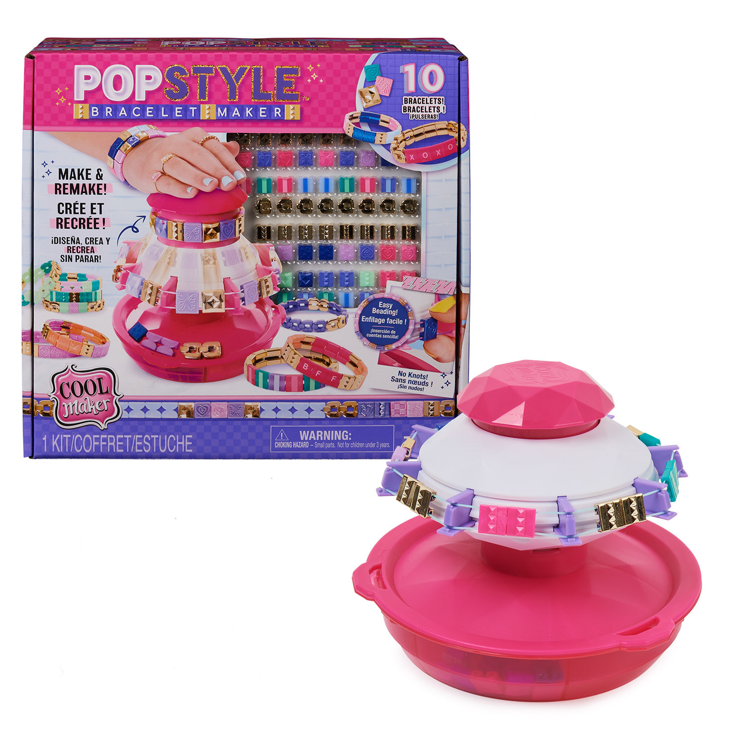 Spin Master Cool Maker - Popstyle Bracelet Maker - met 170 stijlvolle kralen en meer - knutselpakket met opbergruimte