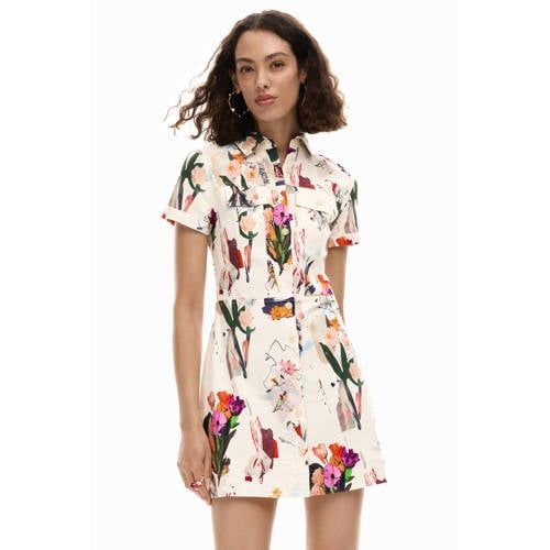 Desigual blousejurk met all over print wit