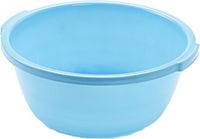 PLASTICFORTE Set van 2x stuks kunststof teiltje/afwasbak rond 10 liter blauw - Afmetingen 39 x 37 x 16 cm