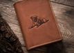 Always Wild - Portefeuille vertical grand - Cuir naturel - Protection RFID - Finition dorée