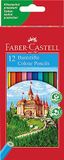 Faber-Castell Kleurpotloden CASTLE zeshoekig, 12 stuks kartonnen etui, verschillende kleuren