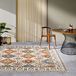 Villeroy & Boch Domenique Tapijt voor binnen en buiten, Oosters, plat weefsel, oosters design, klassiek, Oeko-Tex, weerbestendig en uv-bestendig, voor balkon, terras, tuin, crème, kleurrijk, 120 x 180