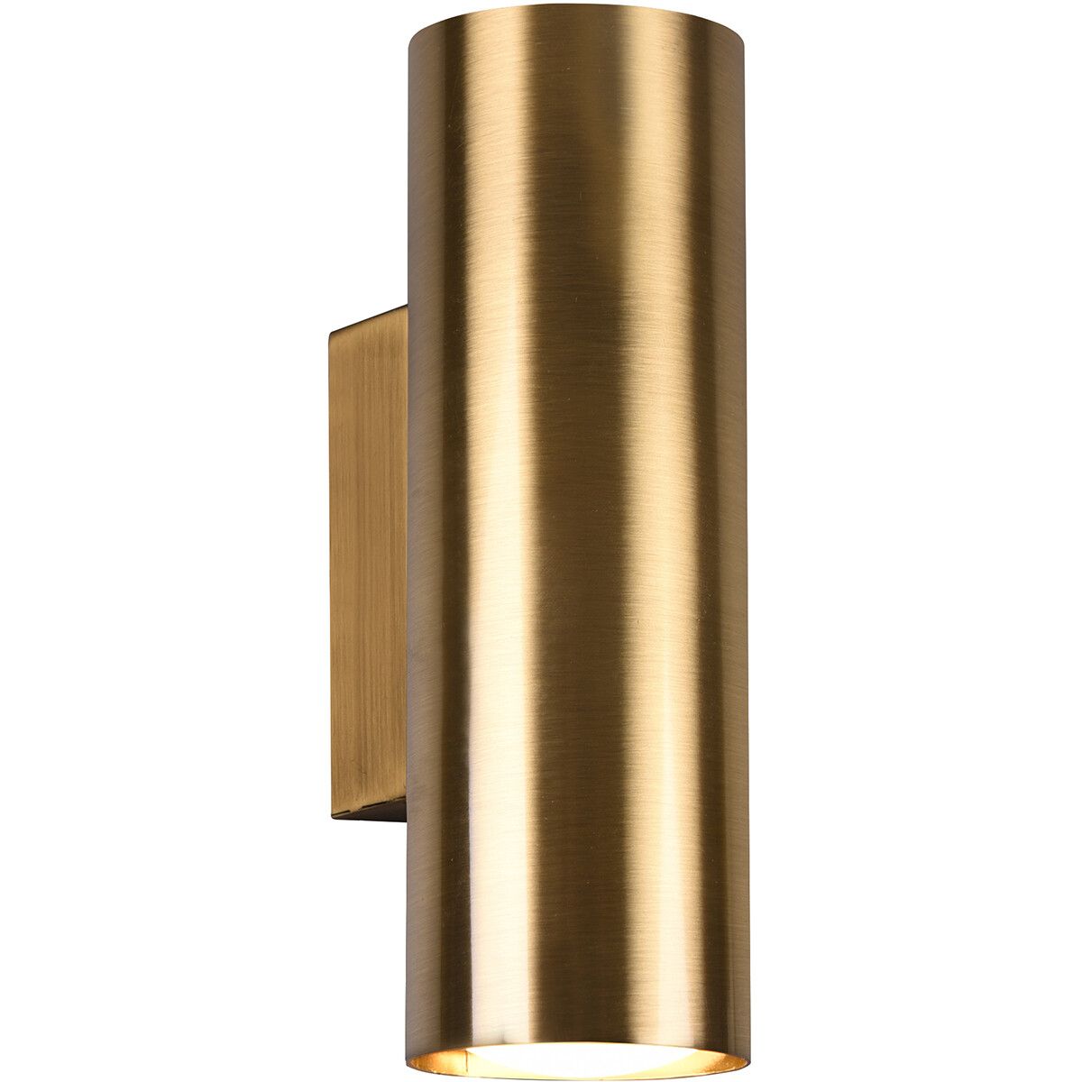 BES LED Trion Milona Up and Down Wandlamp - Mat Goud - Rond - Aluminium - GU10