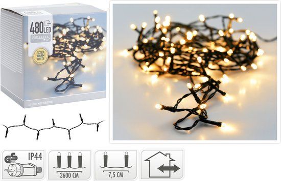 Merkloos PerfectLED Standaard kerstverlichting | 39 meter | 480 LEDs | Extra warm wit