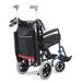 NRS Healthcare Wheelyscooter reflecterende rolstoel scooter wandelstok/kruktas, zwart en bordeaux