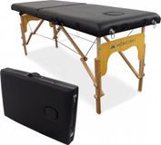Mobiclinic CM-01 Basic - Massagetafel - Hout - Opvouwbaar - Draagbaar - 180x60 cm - In hoogte verstelbaar - Zwart